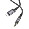 Borofone BL24 3.5mm to 8 Pin Graceful AUX Audio Cable, Length:1m(Gray)