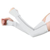 1 Pair Sunscreen Ice Silk Sleeves Outdoor Cycling Driving UV Protection Sleeves, Size: M(Light Gray+Smoke Gray)