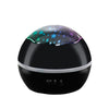 Small Ball USB Rotating Starry Sky Ocean Projector Night Light(Black)