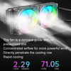 COOLMOON CM-YM-240T Digital ARGB Lens Edition Integrated Water Cooling CPU Cooler Temperature Display CPU Fan(Black)