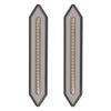 2 PCS Heavy Truck 100LED Two-color Running Water Light Guide Brake Steering Tail Rear Bumper Light