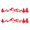 2 PCS D-791 Mountain Forest Car Sticker SUV Off-Road Vehicle Body Sticker Rear Windshield Car Sticker (Red)