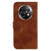 For Realme 13+ Global Seven-shaped Embossed Leather Phone Case(Brown)