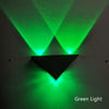 9W LED Triangle Wall Light Interior Corridor Aisle Lights(Green Light)