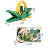 Children DIY Crocodile Ejection Rail Car Toy with 2 Cars