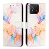 For Asus ROG Phone 8 PT003 Marble Pattern Flip Leather Phone Case(Galaxy Marble White)