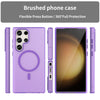 For Samsung Galaxy S23 Ultra 5G MagSafe Frosted Translucent TPU + PC Full Coverage Phone Case(Dark Purple)