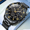 OLEVS 2870 Men Multifunctional Chronograph Three Eyes Waterproof Quartz Watch(Black)