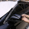 Car Front Windshield Cover Sun Shade Snow Shield Sunscreen Heat Insulation Frostproof Car Coat Half Cover, Style: Protect Wipers(Silver)