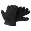 Single Sponge Wipe Black Hair Styling Gloves(Double-Sided)