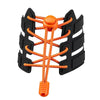 1pairs Spring Buckle Lazy Elastic Shoelaces For Adults And Children 110cm(NO.23 Orange)
