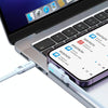 USAMS US-SJ652 PD 30W USB-C/Type-C to 8 Pin Aluminum Alloy Digital Display Fast Charging Elbow Data Cable, Length: 1.2m(Black)