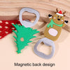 Magnetic Cute Cartoon Stainless Steel Bottle Opener Refrigerator Sticker Decoration, Style: Snowman