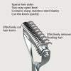 Double-Sided Pet Comb, Zinc Alloy, Deshedding & Detangling, Black, Small