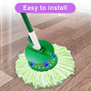 For Libman Tornado Spin Mop Microfiber Mop Pad Replacement Parts(Green)