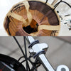 Bicycle Basket Cloth Hanging Basket Folding Bicycle Basket(Beige Square)