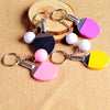 2 PCS Creative Metal table Tennis Keychain Handmade Jewelry Gift Sports Keychain, Specification:22.86.5cm(Light Blue)
