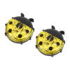 2pcs Ladybug Shape Car Door Anti-collision Colorful Warning Light(Yellow)