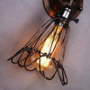 Retro Wrought Iron Bird Cage Wall Lamp with Edison 40W Bulb
