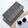 For Realme 13+ Global Geometric Embossed Leather Phone Case(Grey)
