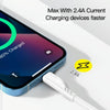 YESIDO CA105 1.2m 2.4A USB to 8 Pin Charging Data Cable with Hook(Black)