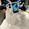 For OPPO Find N2 Flip Silver Edge PC Folding Phone Case(Glacier)