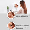 Desktop Double-SidedRound LED Luminous Makeup Mirror Liftable Magnifying Mirror, Specification:Plane + 5 Times Magnification(7-inch Rechargeable)