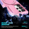For Samsung Galaxy S24 Ultra 5G Sliding Camshield MagSafe Holder TPU Hybrid PC Phone Case(Purple Pink)