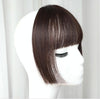 Women Fake Fringe Clip In Bangs Hair Extensions with High Temperature Synthetic Fiber(Dark Brown)