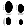 20cm x 13cm Oval Acrylic Mirror Stereo Wall Stickers Home Decoration Soft Mirror(Black)