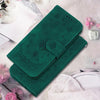 For Realme 13+ Global Butterfly Rose Embossed Leather Phone Case(Green)