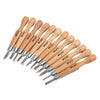WLXY 12 PCS / Set Wood Carving Chisels Knife Basic Woodcut Working Handmade Rubber Stamps Hand Tools