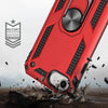 For iPhone SE 2022 / SE 2020 Shockproof TPU + PC Protective Case with 360 Degree Rotating Holder(Red)