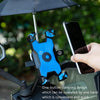 CYCLINGBOX Bicycle Mobile Phone Bracket With Parasol Rider Mobile Phone Frame, Style: Handlebar Installation (Red)