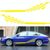 2 PCS/Set D-944 Striped Plaid Pattern Car Modified Decorative Sticker(Yellow)