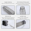 500ml Simple Square Mug Portable Leak-Proof Plastic Cup Sports Camping Bottle(White)