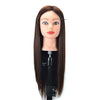 Practice Disc Hair Braided Mannequin Head Wig Styling Trimming Head Model(Marron)