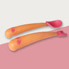 Baby Learning To Eat Bending Training Elbow Twisting Spoon Fork(Red)