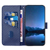 For Samsung Galaxy A56 5G YX0070 Carbon Fiber Buckle Leather Phone Case with Lanyard(Royal Blue)