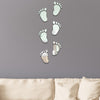 36pcs /Set Acrylic Small Feet Stereo Wall Stickers Home Decoration Soft Mirror(Black)
