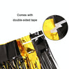 Black And Gold Rain Curtain Festival Party Decoration Props, Size: 1x2.5M