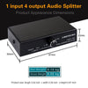 1 In 4 Out Audio Frequency Signal Splitter Distribute Device, Non Consumption, 3.5mm Interface Output