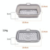 Air Fryer Grill Mat High Temperature Resistant Silicone Baking Tray, Specification: Rectangular Gray