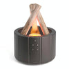 Bonfire Shaped Remote Control Aroma Diffuser Desktop Flame Humidifier, Color: Black