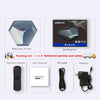A95X F4 8K UHD Smart TV BOX Android 10.0 Media Player with Remote Control, Amlogic S905X4 Quad Core Cortex-A55 up to 2.0GHz, RAM: 4GB, ROM: 128GB, 2.4GHz/5GHz WiFi, Bluetooth, UK Plug(Metallic Blue)
