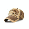 JAMONT 12970 Tiger Head Pattern Sun Hat Embroidery Baseball Cap Cotton Outdoor Leisure Cap, Size:One Size(Coffee)