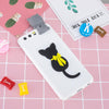 For Huawei P10 3D Cartoon Pattern Shockproof TPU Protective Case(Little Black Cat)