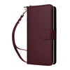 For Samsung Galaxy A06 Nine-card Slots Zipper Wallet Bag Leather Phone Case(Wine Red)