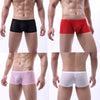 Men Mesh Boxer Briefs Sexy Breathable Comfortable Underwear, Size: XXL(White)