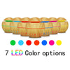 Wood Grain USB Hollowed-out Humidifier Seven Color Aromatherapy Lamp Automatic Alcohol Sprayer with Remote Control(White-3)